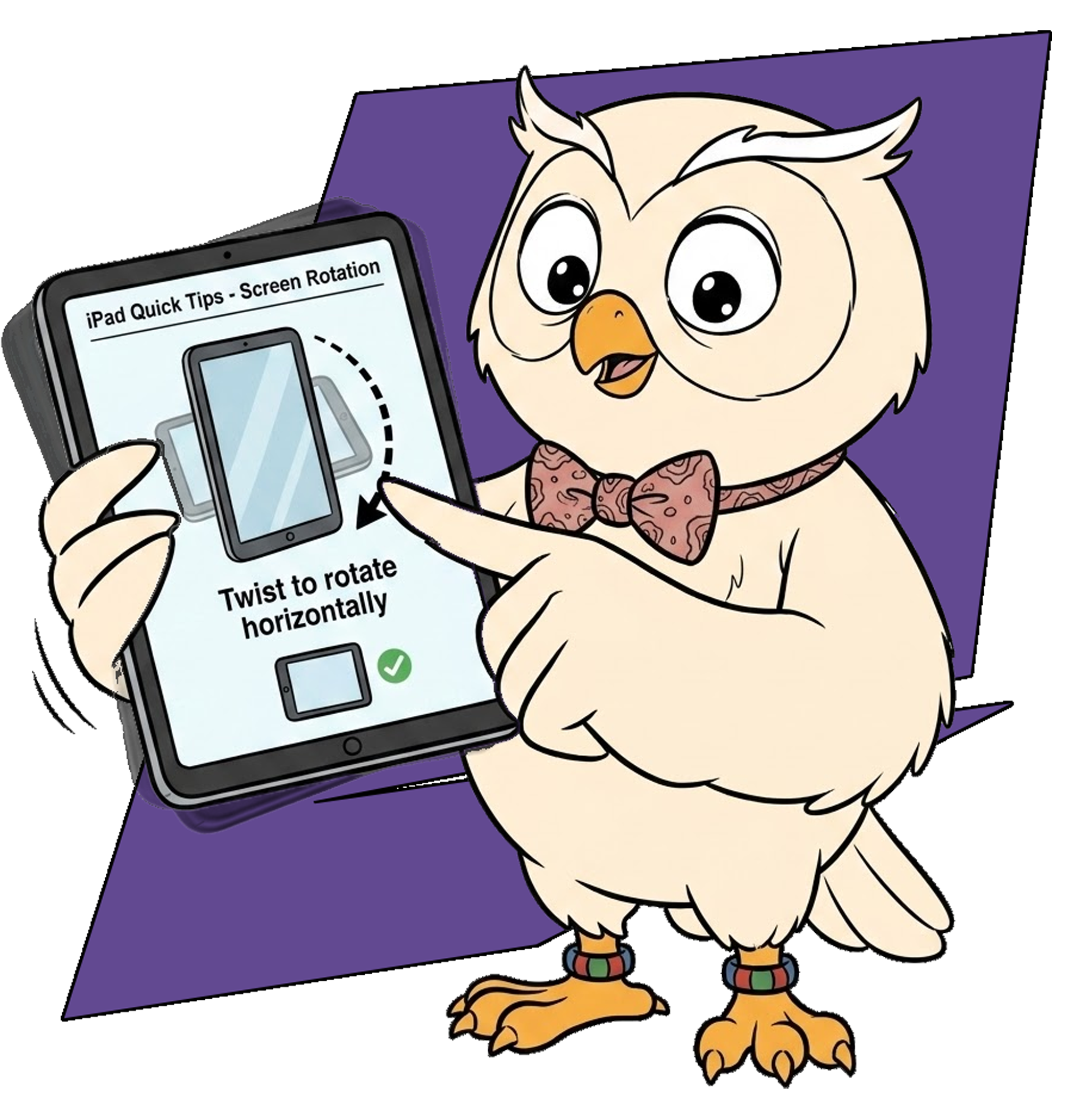 example of a device in landscape mode